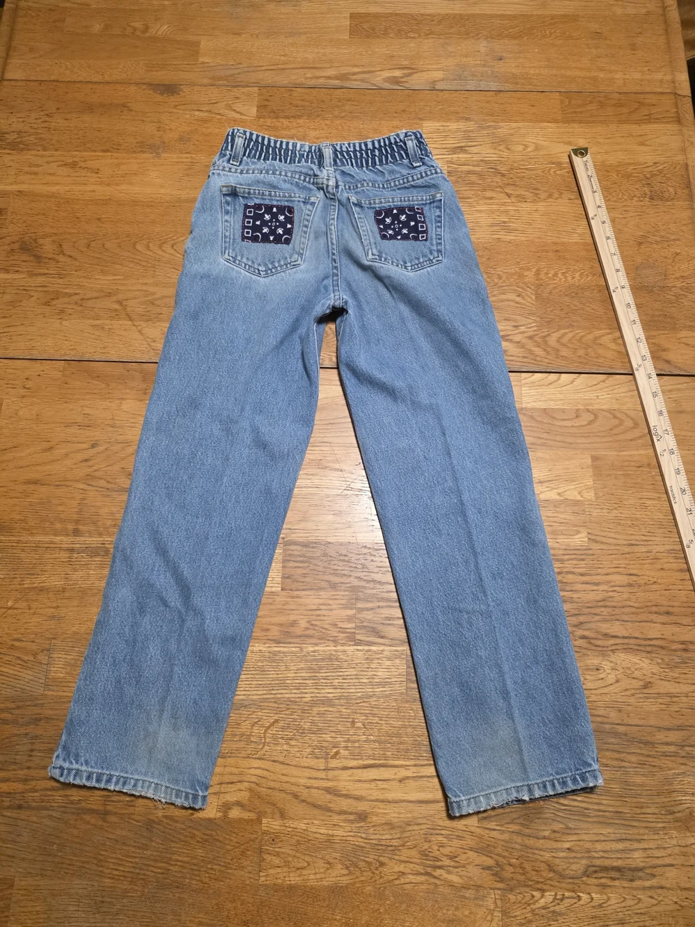 Gap Vintage Bandana Patchwork Cotton Straightleg Denim Jeans